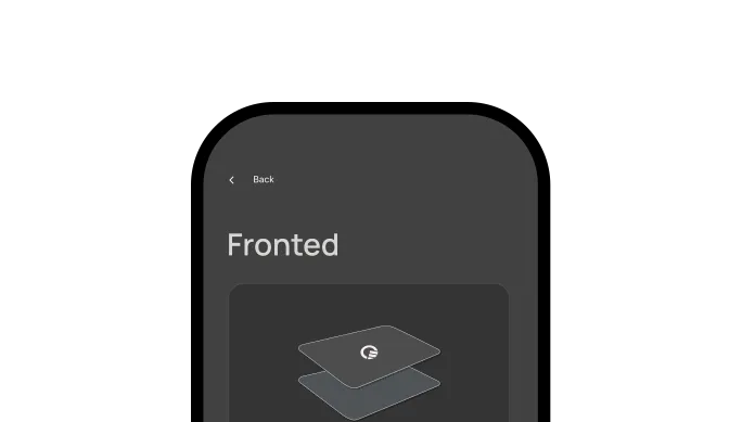 Tap show your single use virtual card details in the Fronted applet image