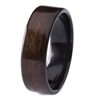 Cnick Ebony Wood Ring